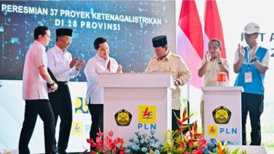 Presiden Prabowo Resmikan 37 Proyek Strategis Ketenagalistrikan