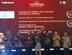 Tata Kelola Perusahaan yang Baik, Perumdam Tirta Kencana Jombang raih Golden Trophy BUMD Awards 2025