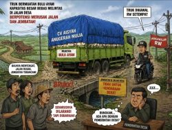 Truk Besar Angkut Bulu Ayam Berbau Tajam Masih Bebas Melintas, Warga Karangpakis Pertanyakan Sikap Pemdes