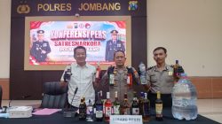 Polres Jombang Ungkap 80 Kasus Narkoba Dan Peredaran Miras Ilegal Selama Enam Bulan, 113 Tersangka Diamankan