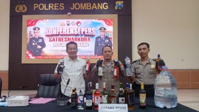 Polres Jombang Ungkap 80 Kasus Narkoba Dan Peredaran Miras Ilegal Selama Enam Bulan, 113 Tersangka Diamankan